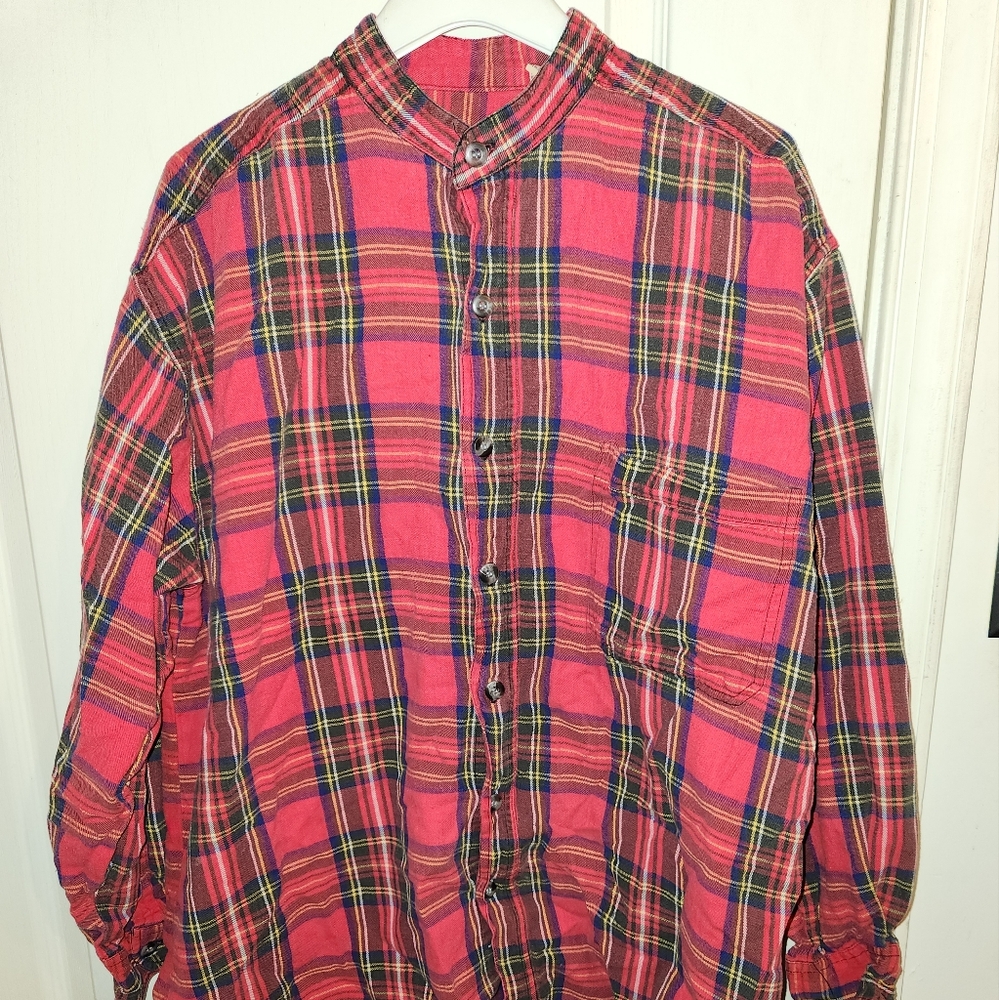 Vintage On The Brink Red Plaid Shirt